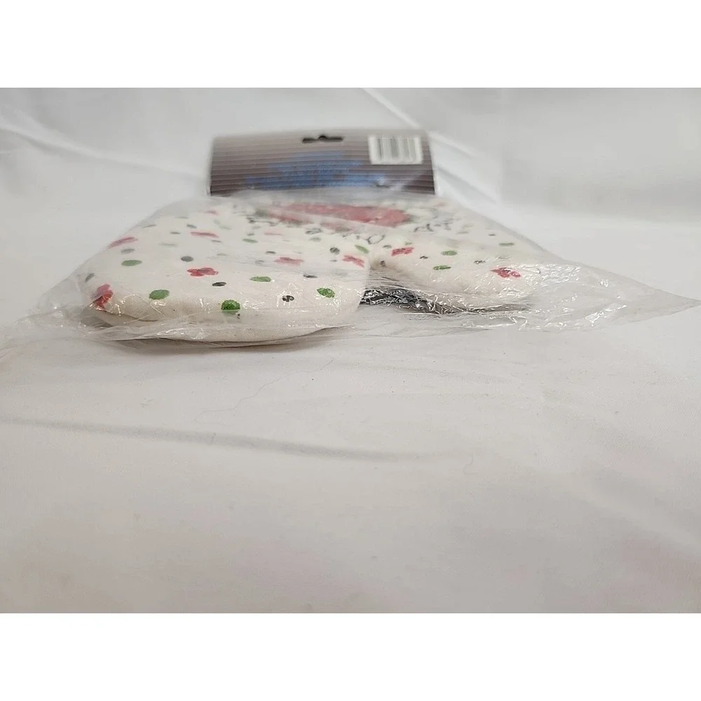 Vtg 70's Oven Mitt Pot Mitt & Pot Holder Cotton Made In Hong Kong Strawberry‎